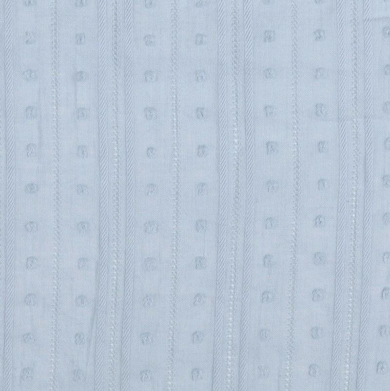 Dotted Swiss Dobby Cotton Stripe | Swedish Blue