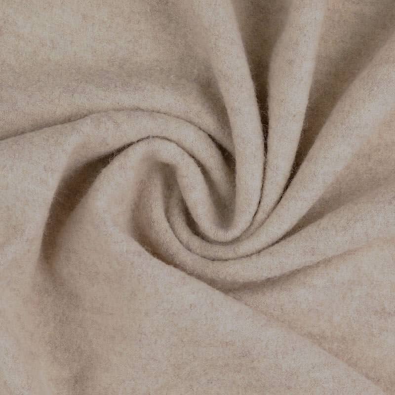 Australian boiled wool coating fabric - natural