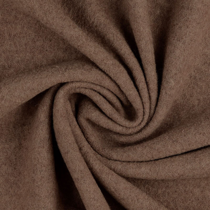 Australian boiled wool coating fabric - mocha