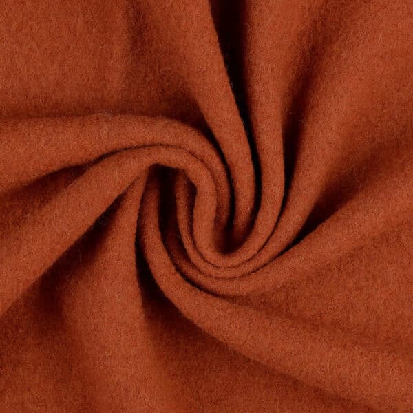 Australian boiled wool coating fabric - rust
