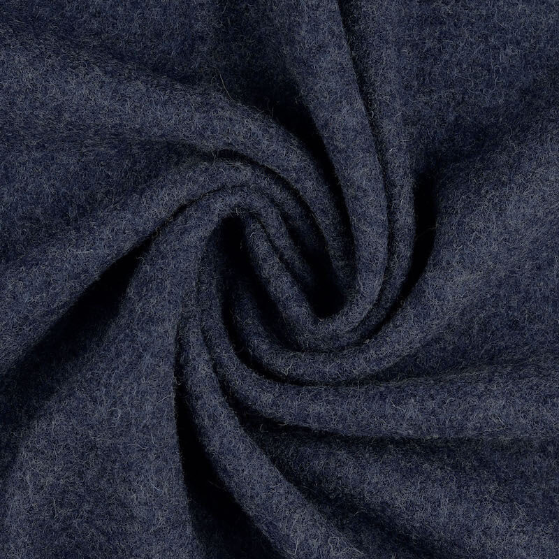 Australian boiled wool coating fabric - indigo