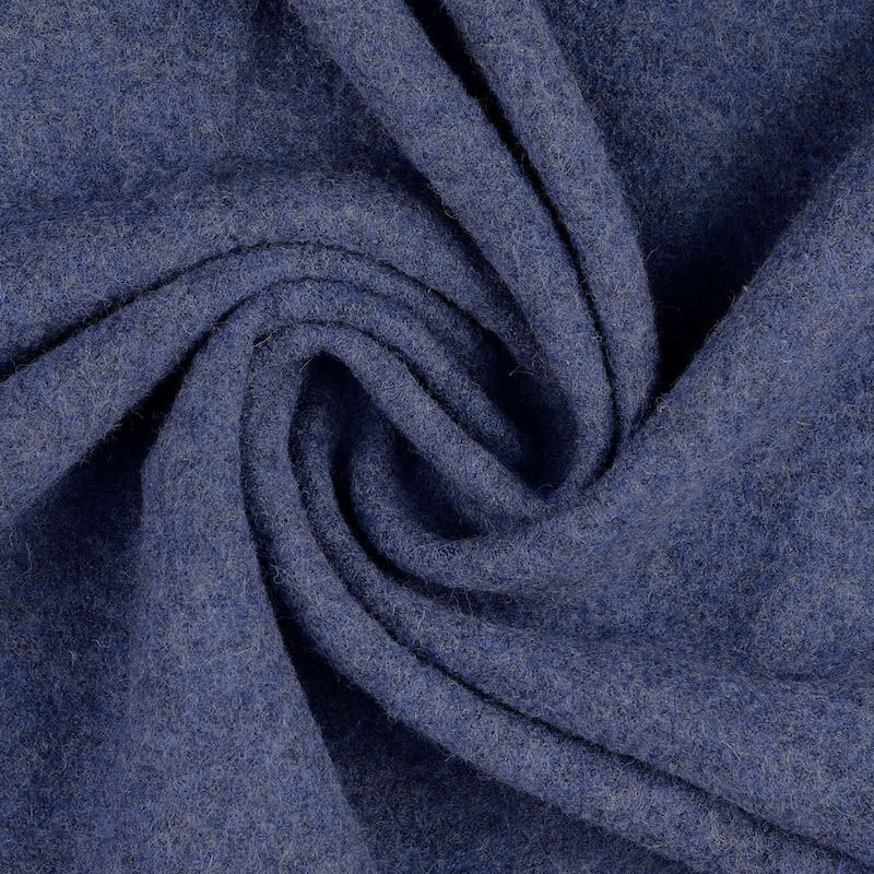 Australian boiled wool coating fabric - mid denim