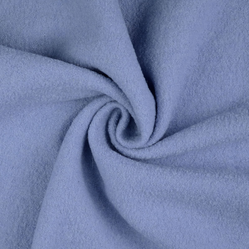 Australian boiled wool coating fabric plain colour - blue
