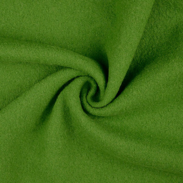 Australian boiled wool coating fabric plain colour - green