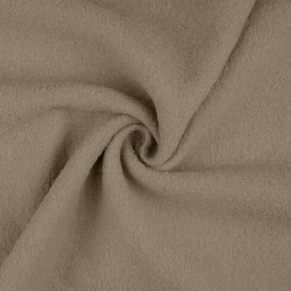 Australian boiled wool coating fabric plain colour fawn