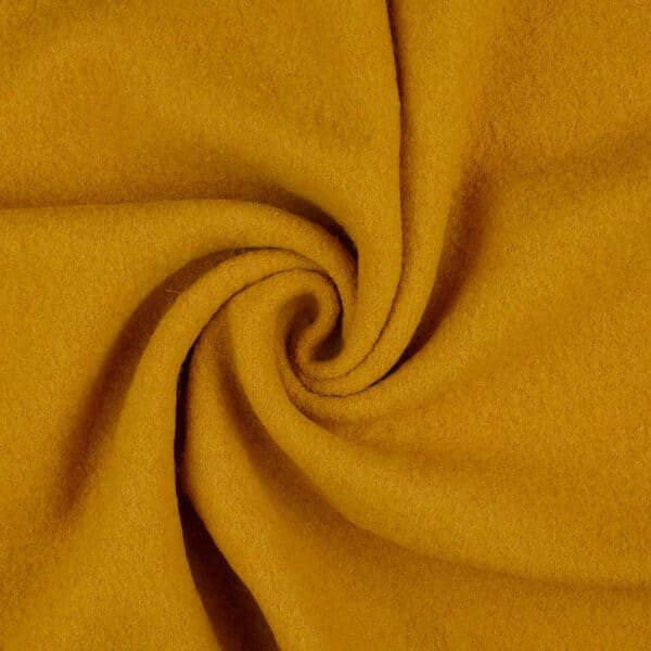 Australian boiled wool coating fabric plain colour - ochre