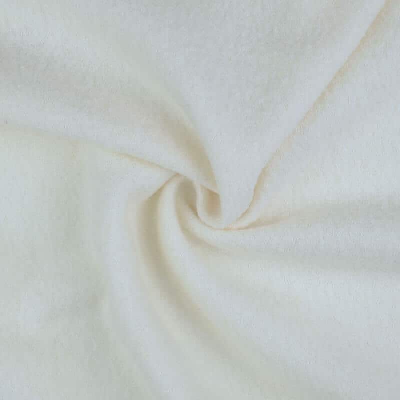 Australian boiled wool coating fabric plain colour - cream