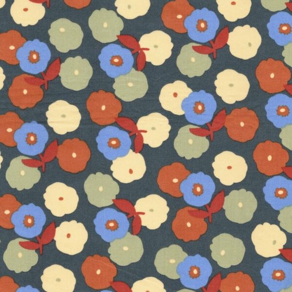 Pinchi Floral FRENCH POPLIN - Thyme Image 3
