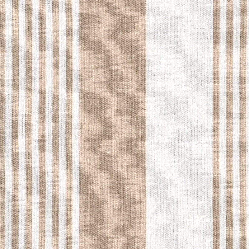 Beige barcode check light canvas cotton linen fabric
