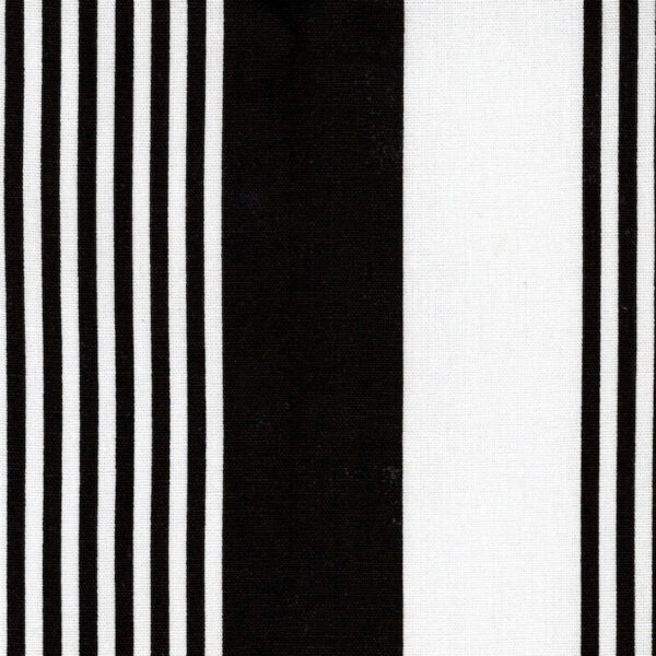 Black barcode check light canvas cotton linen fabric