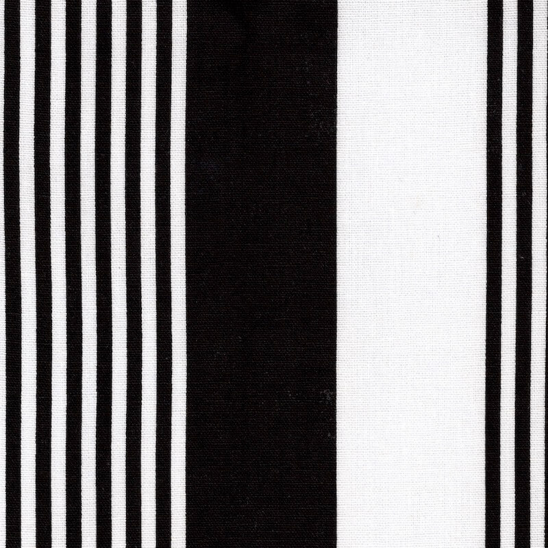 Black barcode check light canvas cotton linen fabric