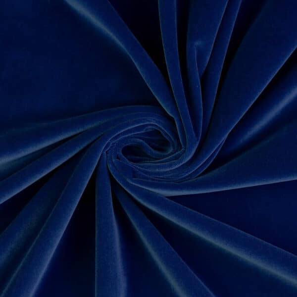 100% Cotton Velvet Fabric in Royal Blue