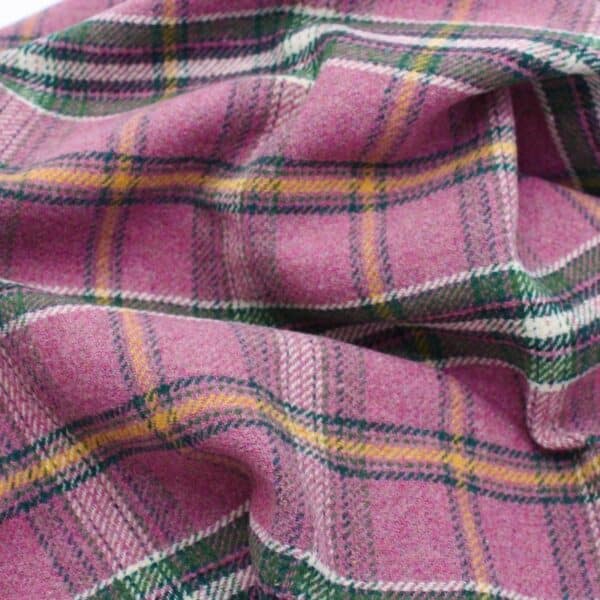 Pink Tweed check coating Image 2