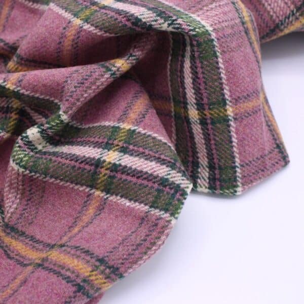 Pink Tweed check coating Image 3