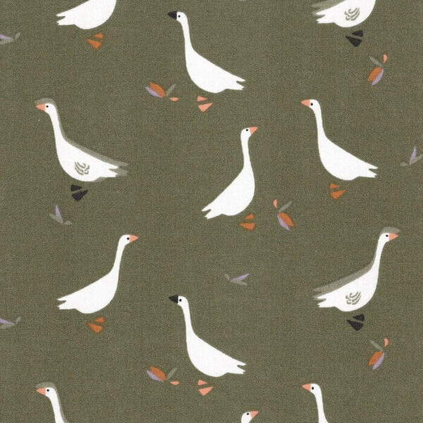 green gus geese fabric