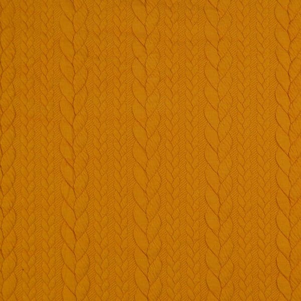 Cable Knit Fabric Jersey in  Golded Yellow h5010