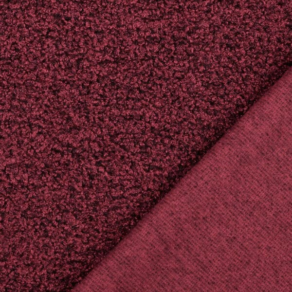rich red boucle coating Image 3