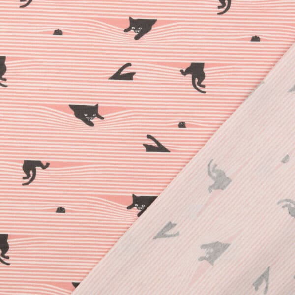 Pink stripe jersey with hiding cats Image 3