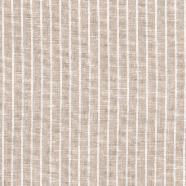 Linen and cotton natural pinstripe fabric Image 1