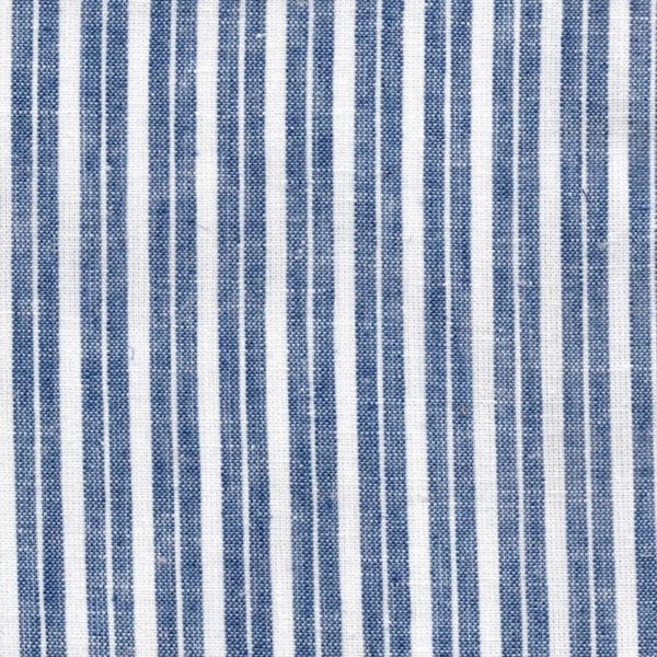 Double thick stripe cotton and linen blend flat image