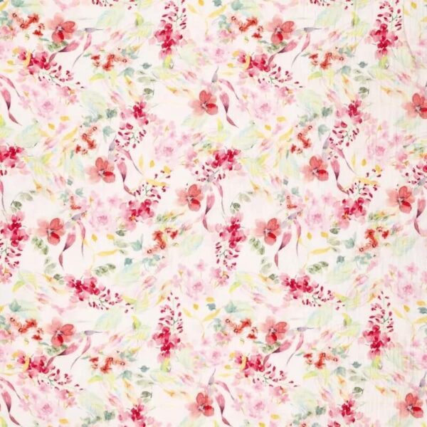 watercolour floral fabric  - Image 3