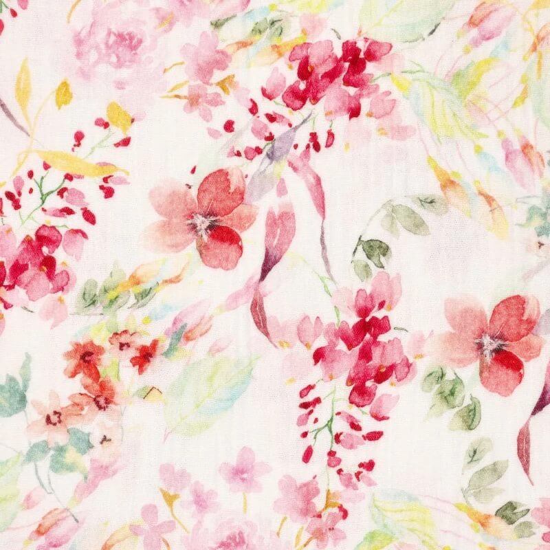 watercolour floral fabric