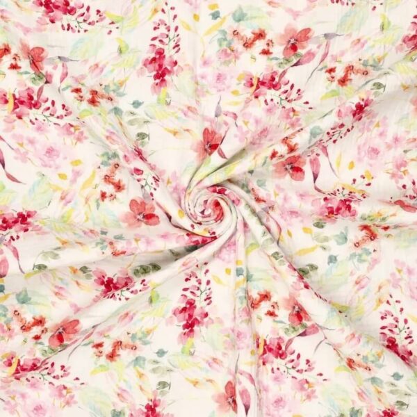 watercolour floral fabric Image 2