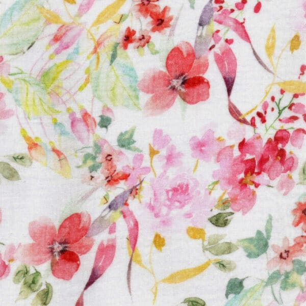 summer floral linen cotton fabrics