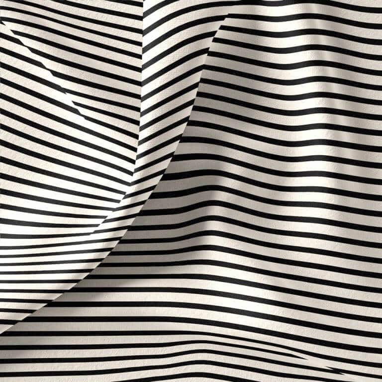 Marin Stripe Jersey Dress Fabric in Cream/Black