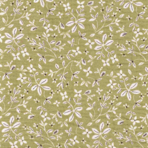 Double Sided Quilted Double Gauze  Cotton - Marjan Double Gauze - Lime IMAGE 2