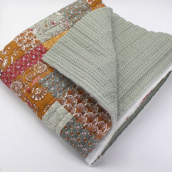Double Sided Quilted Cotton - Gujarat & Biona 16 IMAGE 1