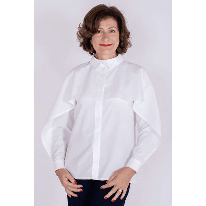 Fashion Model Wearing I Am Patterns | I Am Barbara Sewing
  Pattern Shirt | Intermediate 36 - 46