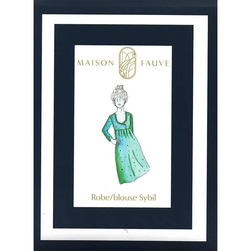 Fashion Model Wearing Maison Fauve Printed Sewing Pattern for Sybil Dress or Top - Intermediate