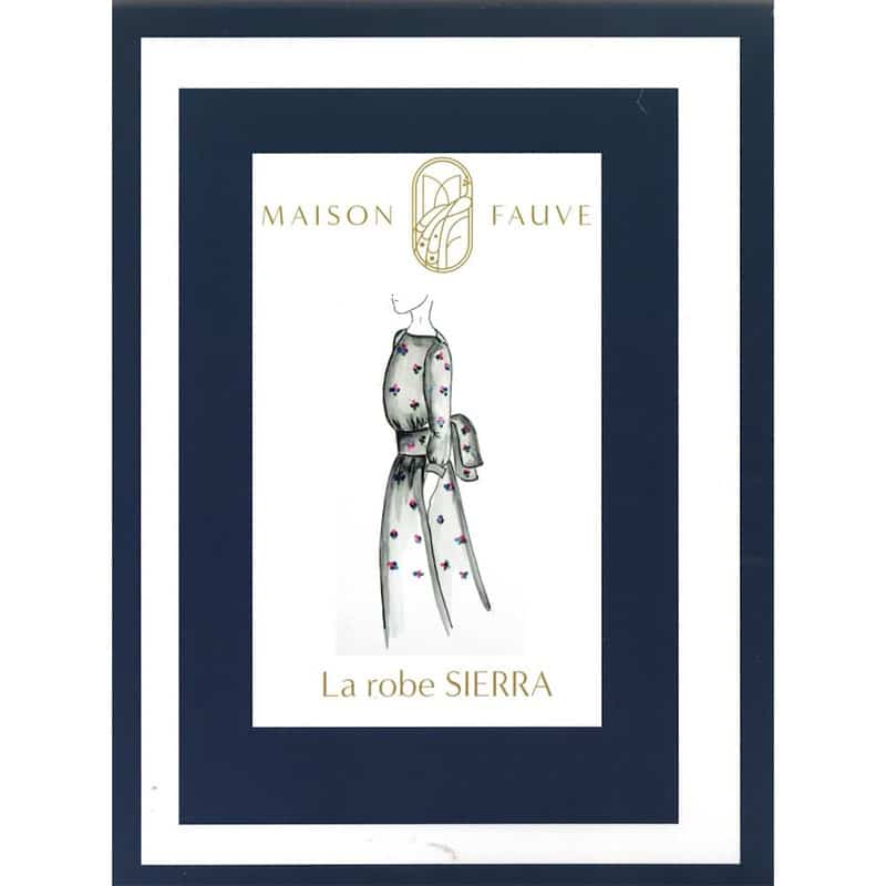 Fashion Model Wearing Maison Fauve Printed Sewing Pattern for Sierra Dress or Top - Intermediate