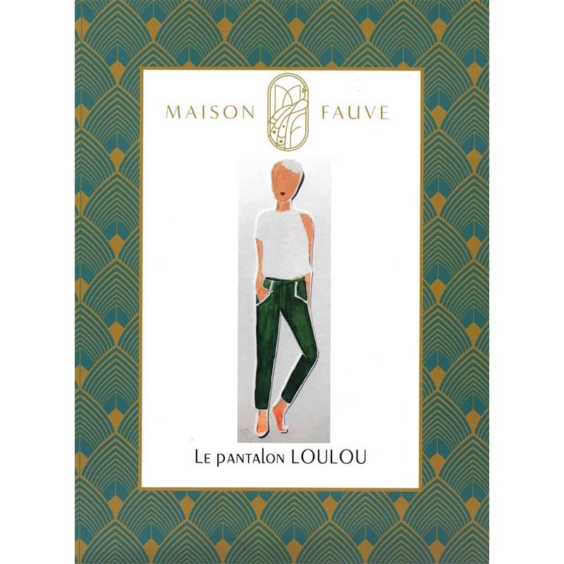 Fashion Model Wearing Maison Fauve Printed Sewing Pattern for Loulou Trouser / Cigarette Pants - Intermediate