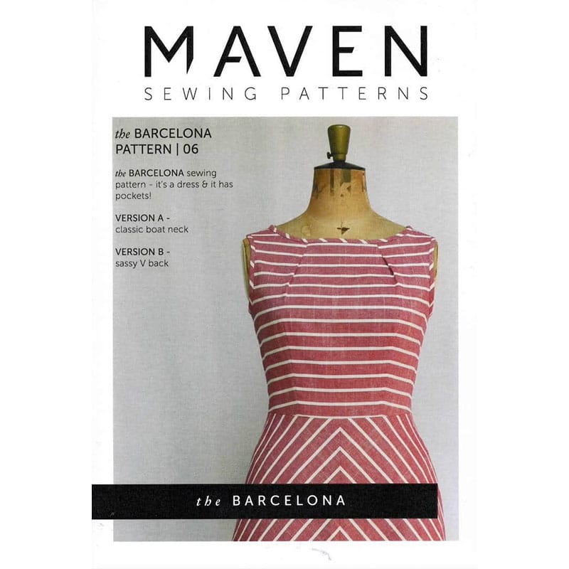 Model Wearing Maven Sewing Pattern for Barcelona Dress - Intermediate
