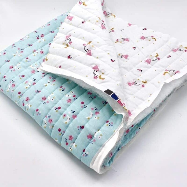 Double Sided Quilted Cotton - Misty & Sans Blue 15 IMAGE 1