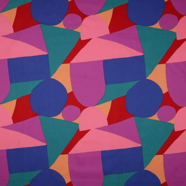 Flat image of block shapes in vibrant colours Nerida Hansen Fabric