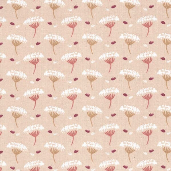 cotton floral fabric ombbe pink