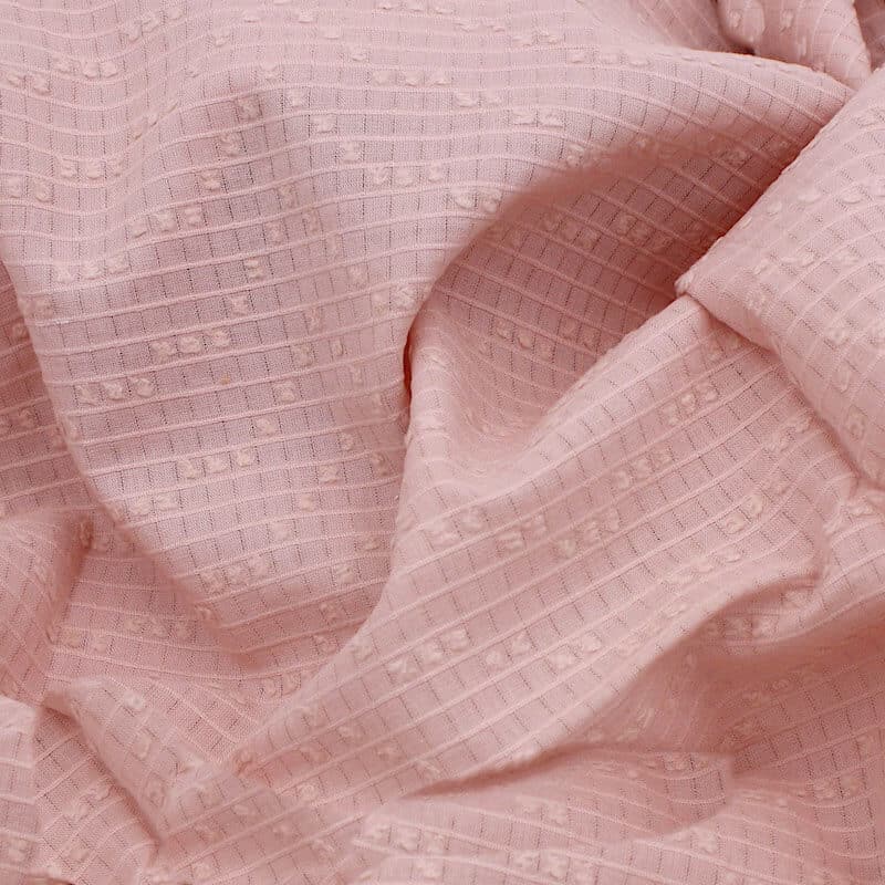 cotton dotted swiss domotex fabric in nude pink