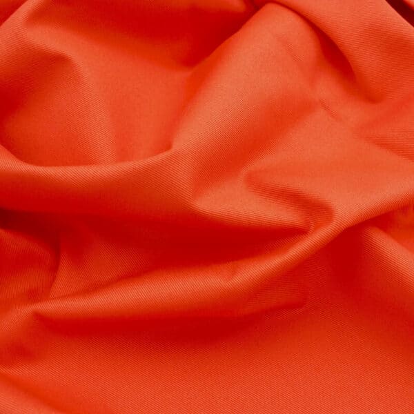 cotton gabardine twill trouser jacket fabric in tangerine 2