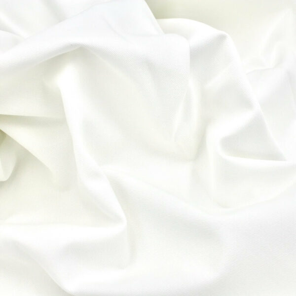 cotton gabardine twill trouser jacket fabric in white 2