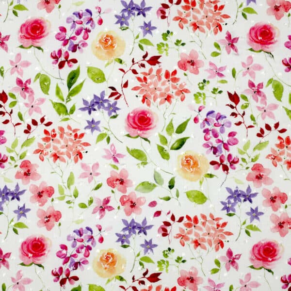 viscose fabric beautiful floral multi dotted swiss 5