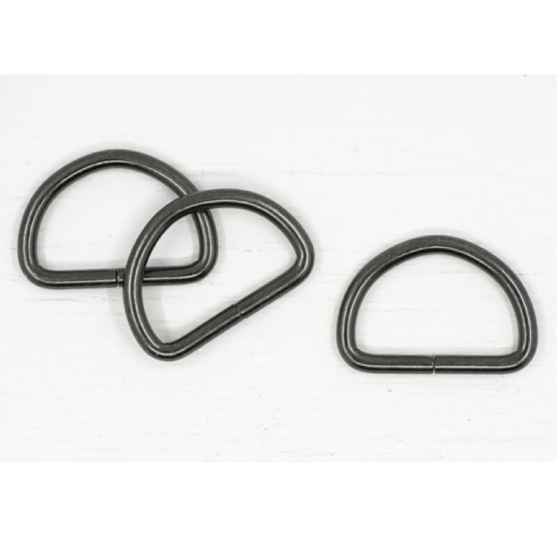 3 x d hooks for bags in dark silver