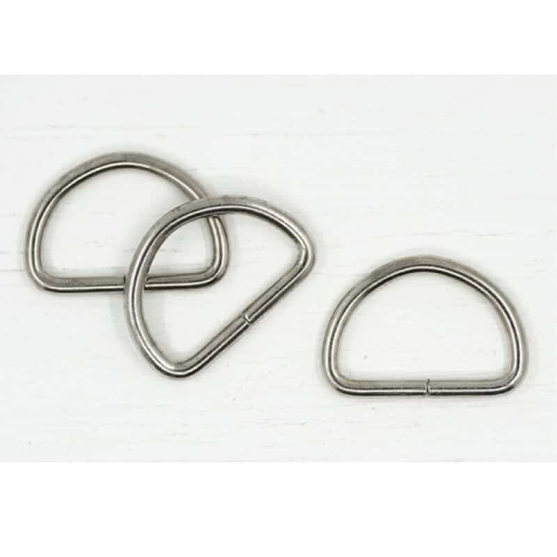 3 x d hooks for bags in silver