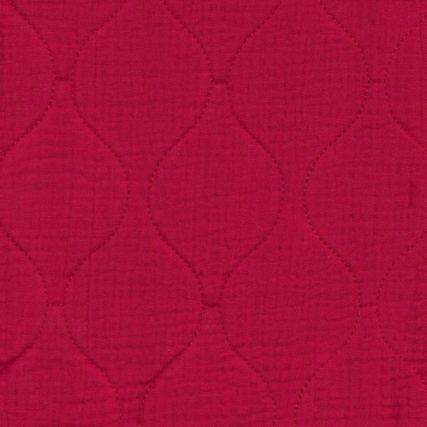 Quilted Reversible Double Gauze Fabric Onion Design in Rich Magenta