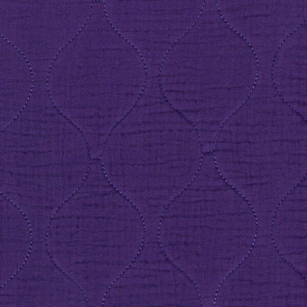 Quilted Reversible Double Gauze Fabric Onion Design in Purple