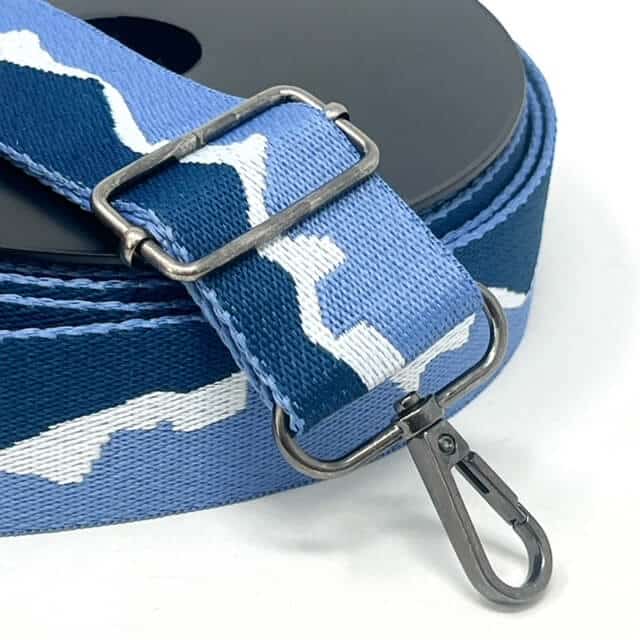 heavy duty webbing for bag straps in mountain blue 3