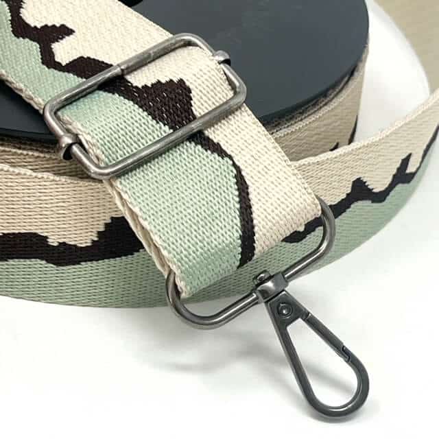 heavy duty webbing for bag straps in mountain green black 2