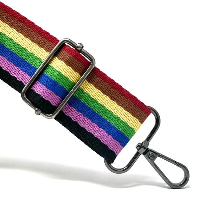 heavy duty webbing for bag straps in rainbow dark 2